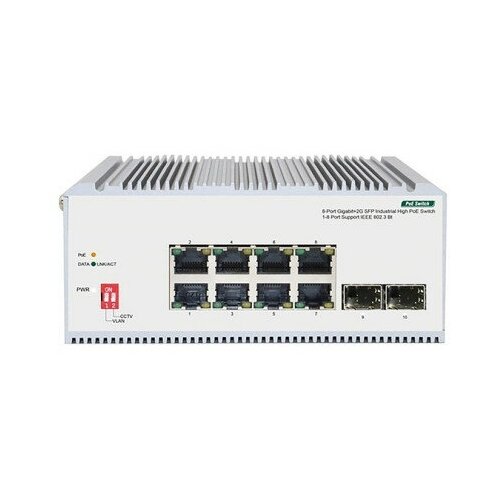 ORIGO OI2210P185WA1A Промышленный неуправляемый PoE-коммутатор 8x1000Base-T 8023bt PoE 2x1000Base-X SFP PoE-бюджет 185W 2960000₽