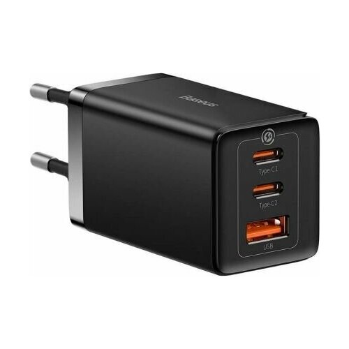 Зарядное устройство 65W Baseus GaN5 Pro Fast Charger 2Type-CUSB с кабелем Type-C 100W 5A 1м CCGP120201 черное 4389₽
