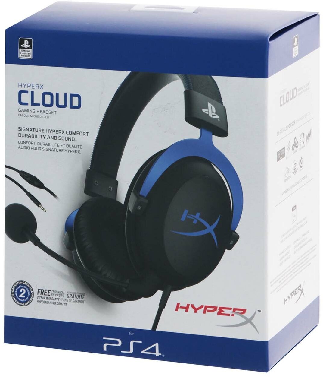 Гарнитура игровая HYPERX Cloud Blue, для ПК и игровых консолей, накладные, черный / голубой [hx-hscls-bl/em] - фото №13