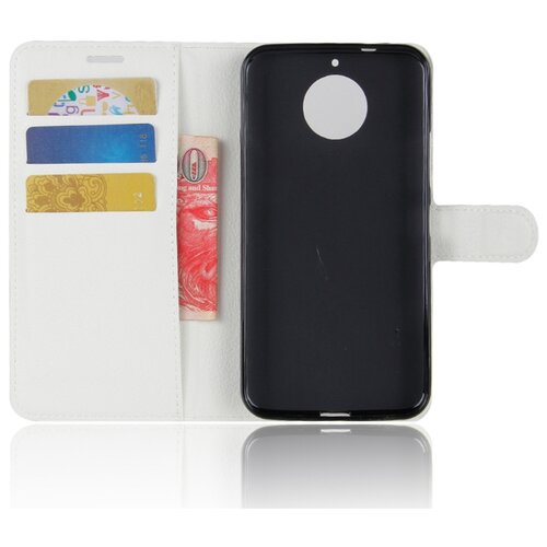 фото Фирменный чехол-книжка из качественной импортной кожи с мульти-подставкой застёжкой и визитницей для motorola moto g5s plus 5.5" белый mypads