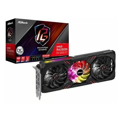 Видеокарта ASRock RX6650XT Phantom Gaming D 8GB OC GDDR6 128-bit HDMI DPx3 RTL 3835800₽