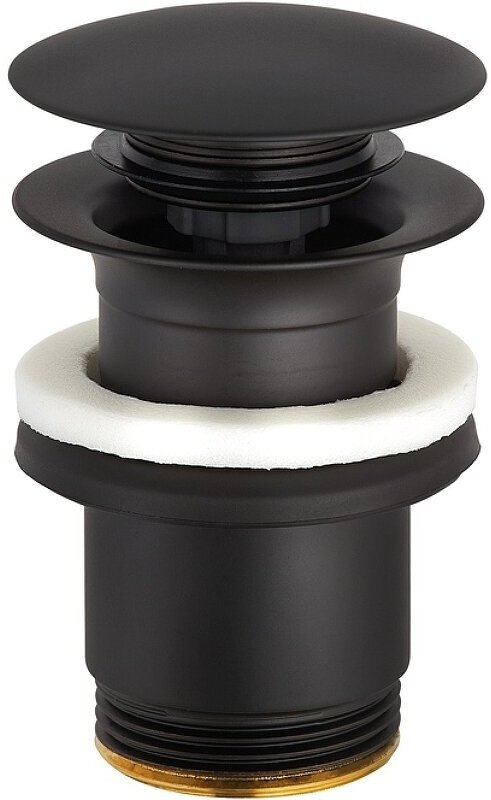 Сливной гарнитур KLUDI 1042639-00 PUSH-OPEN Донный клапан, черный матовый