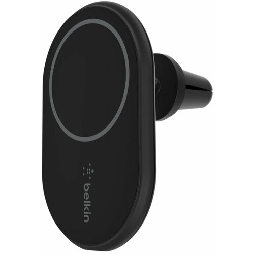 Автомобильный MagSafe-держатель с беспроводной зарядкой на вентиляционную решётку Belkin BOOST CHARGE (комплект без автомобильного зарядного устройства) (Чёрный / Black)
