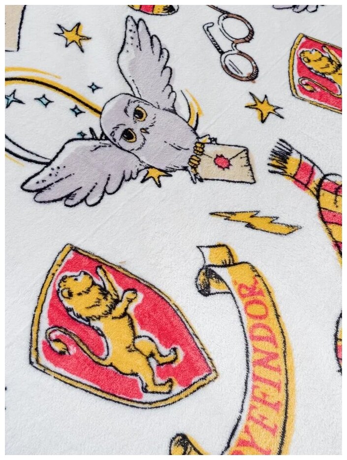 Плед Павлинка Harry Potter/Гарри Поттер, 150х200 см, 1.5-спальный, полуторный, совы - фотография № 8