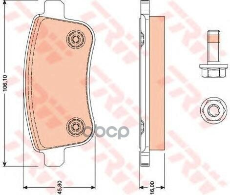 Gdb1791_=1387 00=Fdb4182 [440603734R] ! Колодки Дисковые З Renault Megane Sedan/Coupe 08> TRW арт. GDB1791