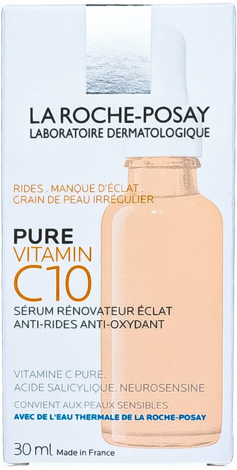 La Roche-Posay Vitamin C10 Serum Антиоксидантная сыворотка для обновления кожи, 30 мл