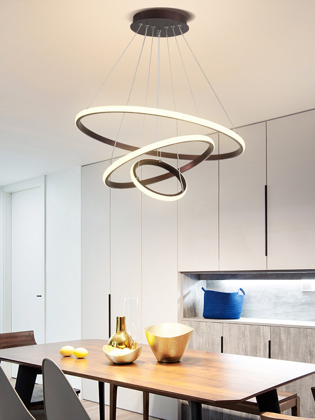 Светильник "3 кольца" LED потолочный Hans&Helma подвесной люстра для гостиной кухни - фотография № 8