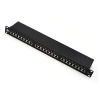 Atcom Патч-панель 1U 19 RM 24 порта RJ-45 6 кат. Atcom AT2461 FTP, организатор