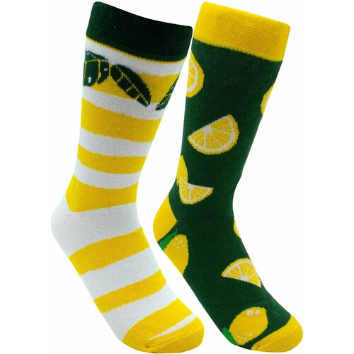 фото Женские носки carnavalsocks высокие, ароматизированные, 90 den, размер 37-44, зеленый, желтый