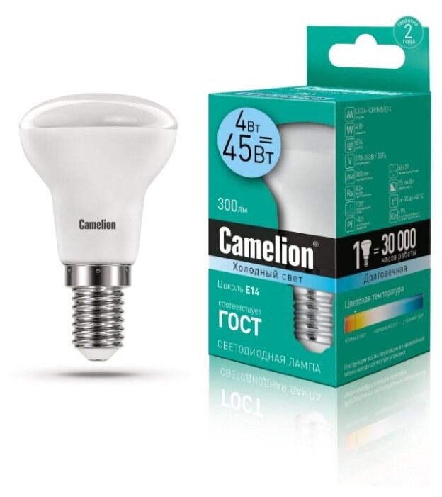 Светодиодная лампа Camelion LED4-R39/845/E14