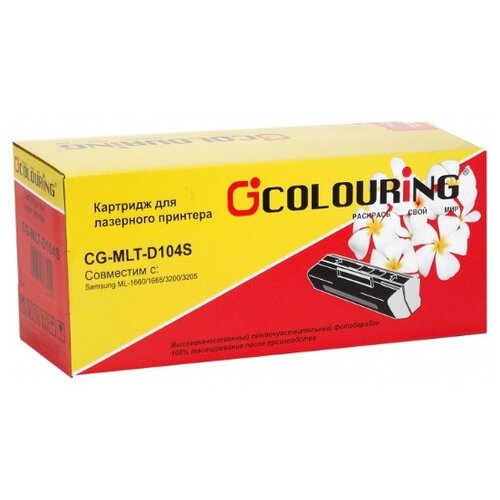 Картридж Colouring CG-MLT-D104S, 1500 стр, черный набор картриджей nv print nv mltd104s set2 для ml 1660 1665 1667 1670 1860 1865 1865w 1867 scx 3200 3205 3205w 1500стр черный