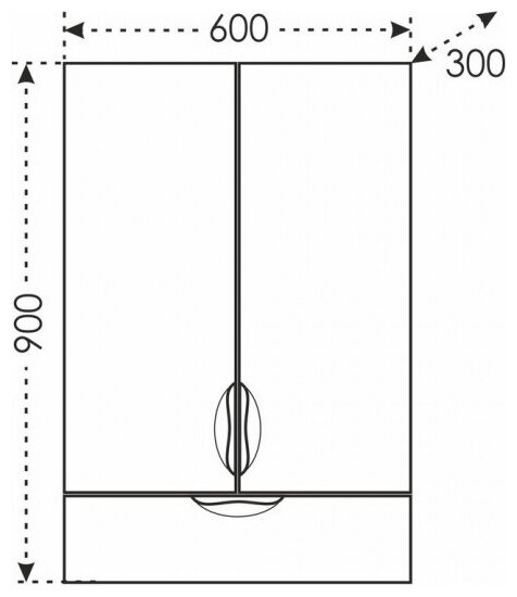 Шкаф подвесной СаНта "Родос 600*900" 1 ящ. над стиральной машиной - фотография № 4