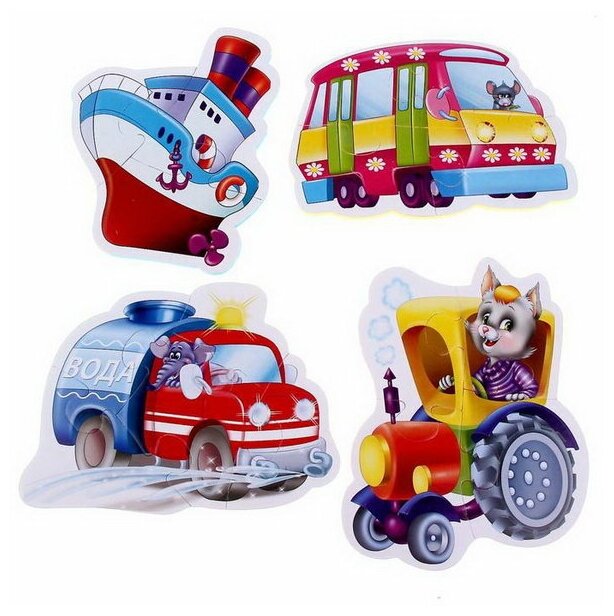 Пазл Vladi Toys, мягкий Машины помощники - фото №8