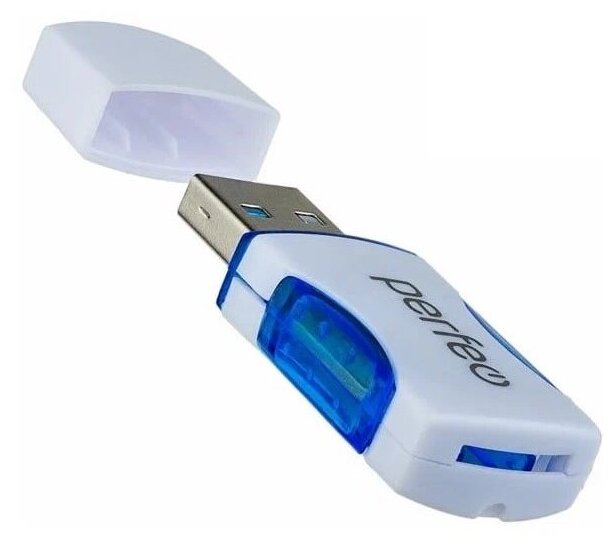 Perfeo Card Reader Micro SD, (PF-VI-R024 Blue) синий