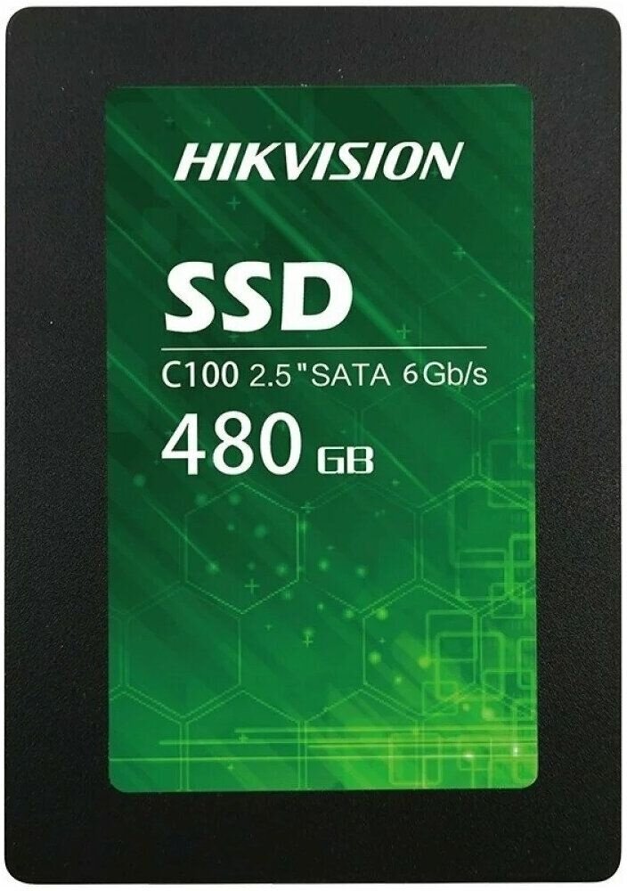 Твердотельный накопитель Hikvision 480ГБ, 2.5", SATA-III, SATA HS-SSD-C100/480G Hiksemi (HS-SSD-C100/480G)