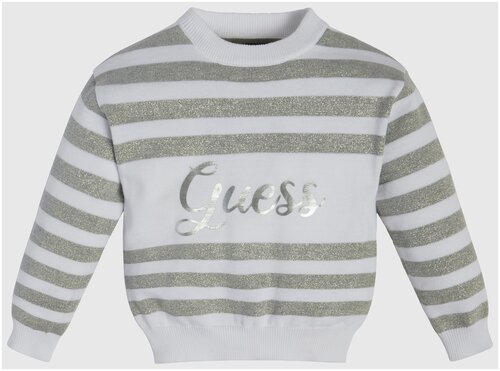 Свитшот GUESS, размер 98, серый, серебряный