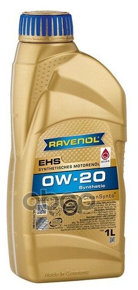 Ravenol Моторное Масло 0w-20 (1л) (Второй Номер 4014835858077)