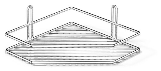 Полка для ванной комнаты угловая ES071 1 ярус 20*20*7 хром