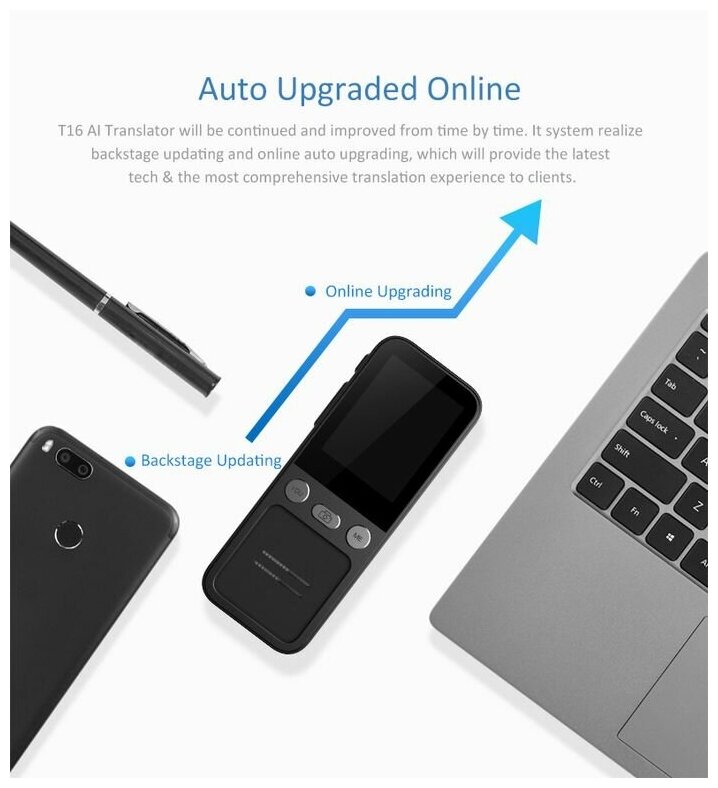 Карманный электронный переводчик онлайн -офлайн  голосовой  переводчик текста TRANSLATOR T16  черный