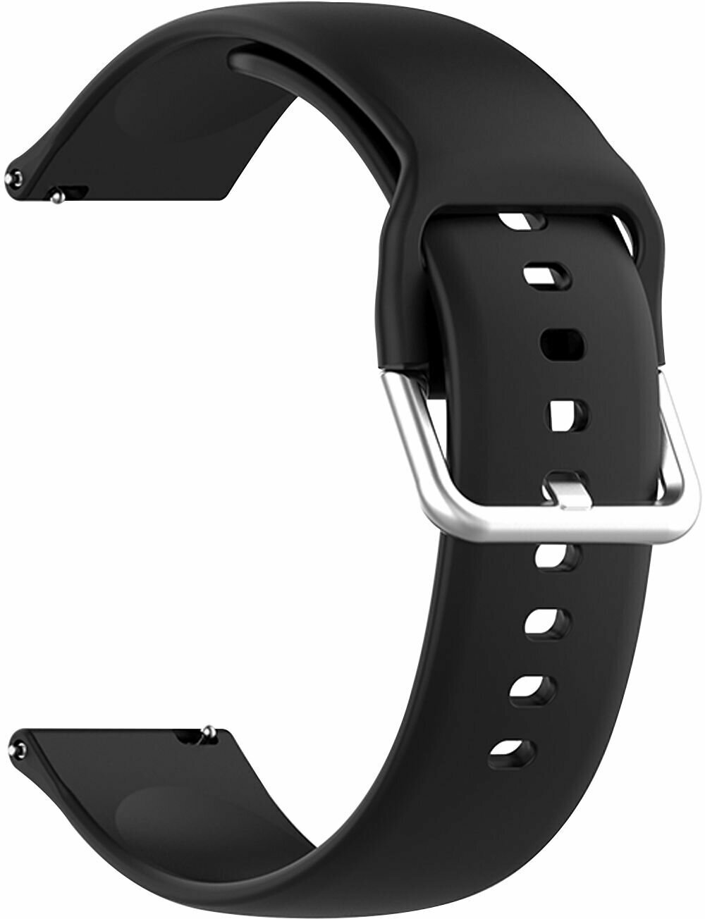 Ремешок для смарт часов универсальный 22 mm/Браслет для умных часов силикон/Спортивный ремешок smart watch черный