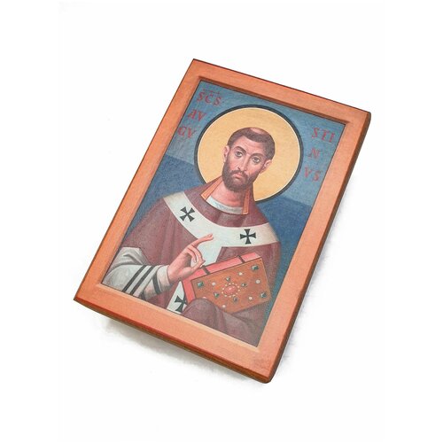 Икона Святой Августин, размер иконы - 15x18 икона святой шарбель размер иконы 15x18