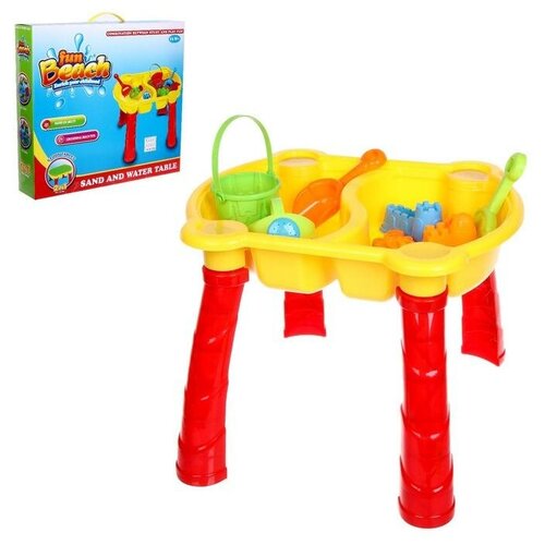 Столик для игры с песком и водой Песочный остров 10 предметов 6995₽
