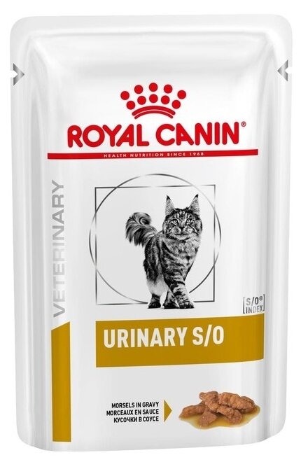 Влажный корм для кошек Royal Canin Urinary S/O, для лечения МКБ, с курицей 2 шт. х 85 г (кусочки в соусе)