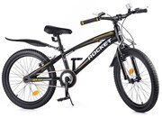 Велосипед детский Oubaoloon 2-х колесный 20" Rocket, цвет черный, желтый, модель 2023 года (R0115)