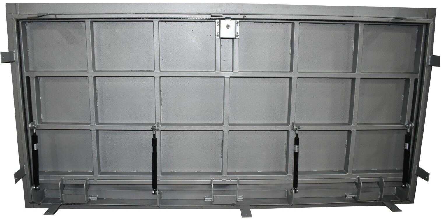 Напольный люк в гараж в подвал 500х600 мм с листом металла 3 мм черный рифленый - фотография № 7