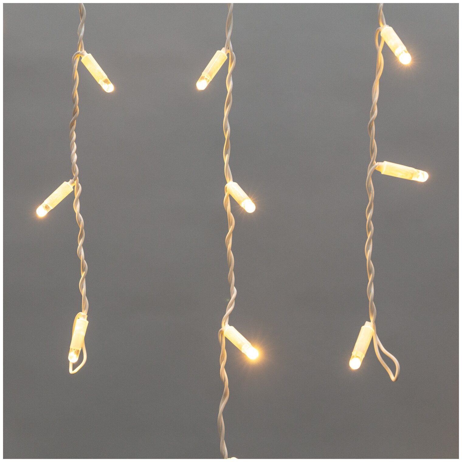 Гирлянда Айсикл (бахрома) светодиодный 4.8х0.6м белый провод 220В белый Neon-Night - фото №7