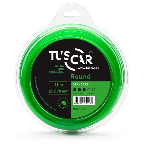 фото Леска для триммера tuscar round standart, 2.70мм* 69м, 10111327-69-1