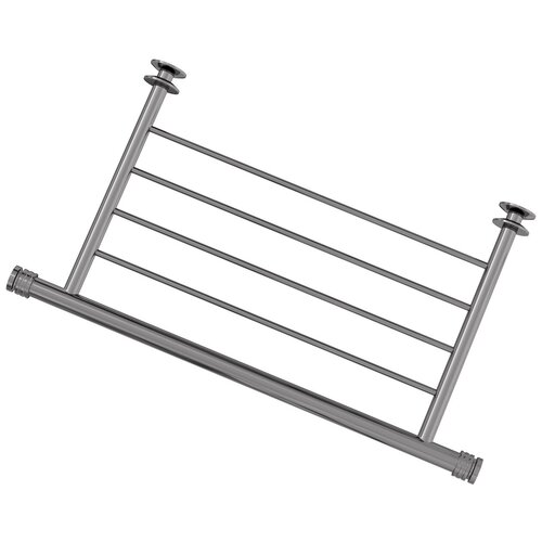 Полка прямая 4П для ДР Сунержа 370мм (сталь) чёрный хром Флюид, Богема, Модус
