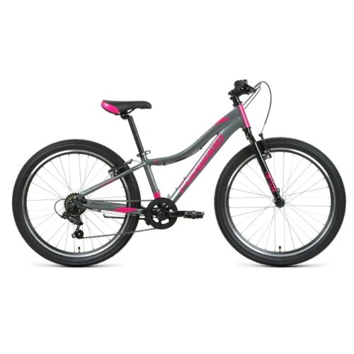 фото Велосипед forward jade 24 1.0 (24" 7 ск. рост 12") 2021, серый/розовый, rbkw1j347003