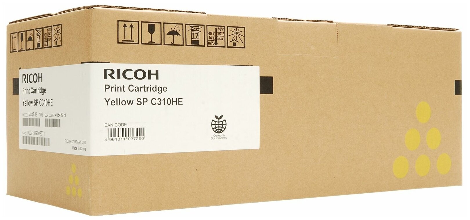 Картридж Ricoh Print Cartridge Type SPC310HE Y (406482/407635)