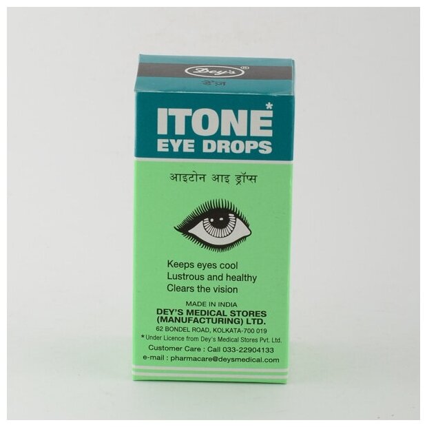 Капли Dey's Medical Stores (Mfg.) Limited Itone eye drops, 20 г, 10 мл, 10 мл