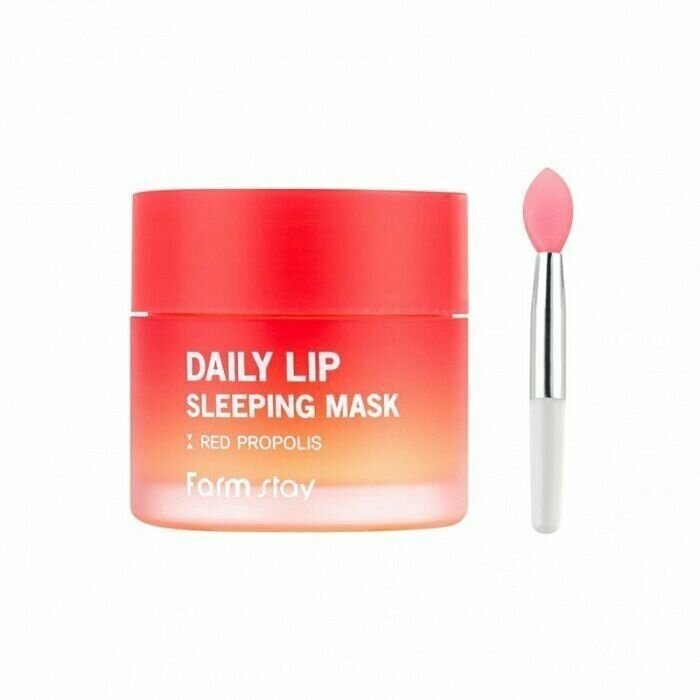 Маска ночная питательная для губ с прополисом FarmStay Daily Lip Sleeping Mask Red Propolis, 20гр - фото №9