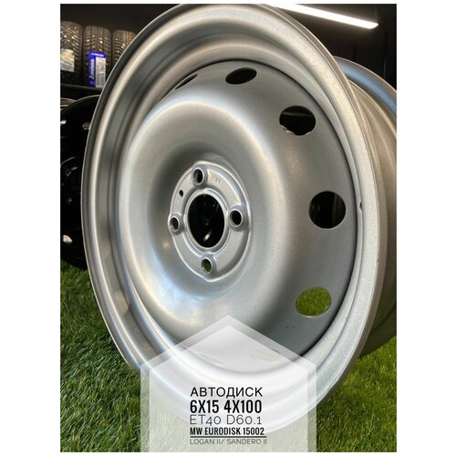Автодиск 6x15 4x100 ET40 D60.1 MW Eurodisk 15002 Logan II серебристый