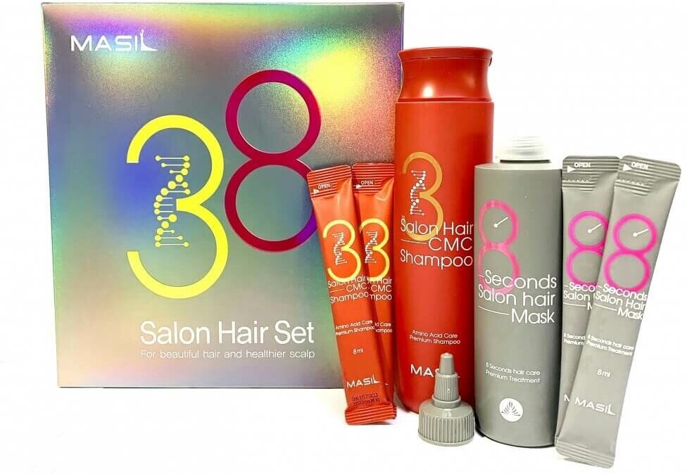 Набор для восстановления волос с кератином и коллагеном Masil Salon Hair Set
