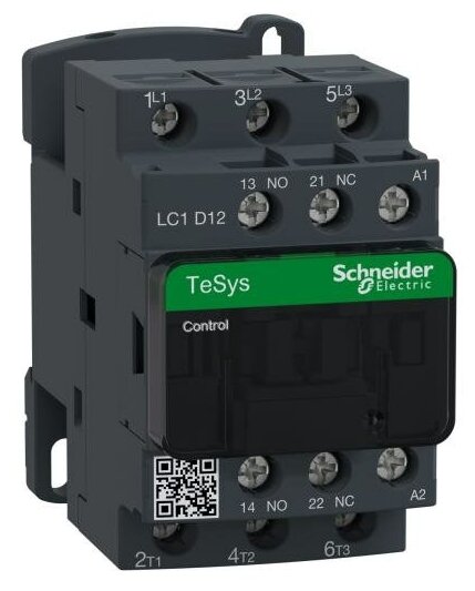 Пускатель магнитный Schneider Electric LC1D12P7 Контактор D 3P, 12А, но+НЗ,230B,50/60ГЦ