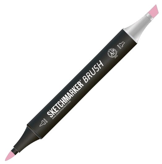 Маркер Sketchmarker Brush двухсторонний на спирт.основе цв.R13 Бутон розы