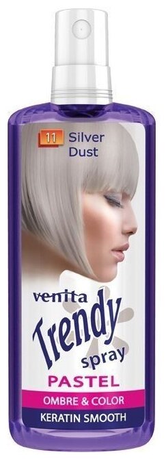 Спрей для волос красящий VENITA TRENDY COLOR тон Silver dust 75 мл