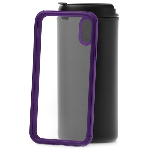 фото Чехол на ip x kruche flexible side frame purple