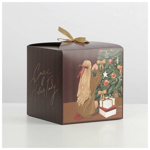 Коробка складная «Сияй в новом году», 18 × 18 × 18 см art beauty набор резинок сияй в новом году 6x10 см