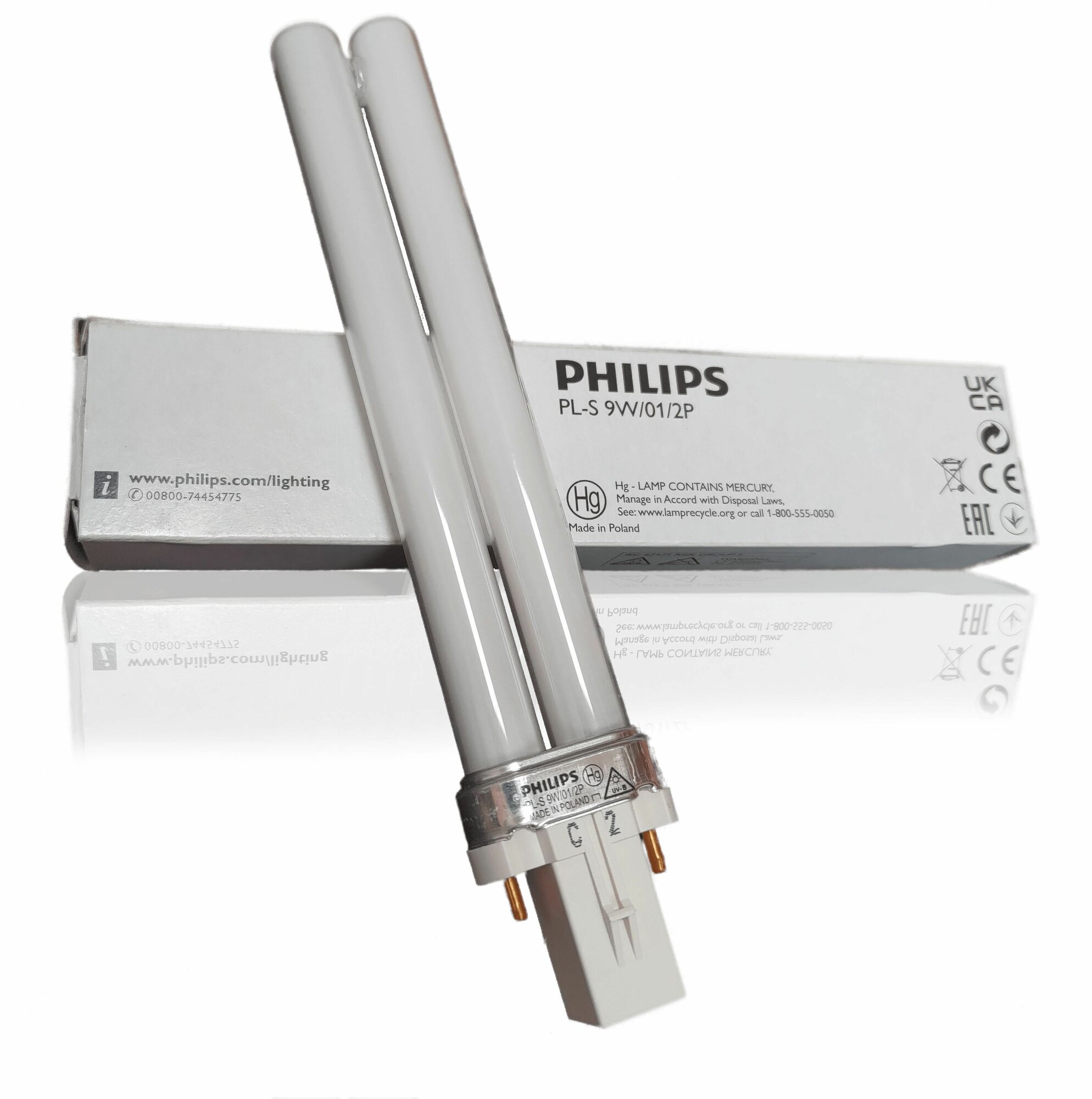Philips 311nm UVB Narrowband PL-S 9W/01/2P – лампа диапазоном излучения 311нм
