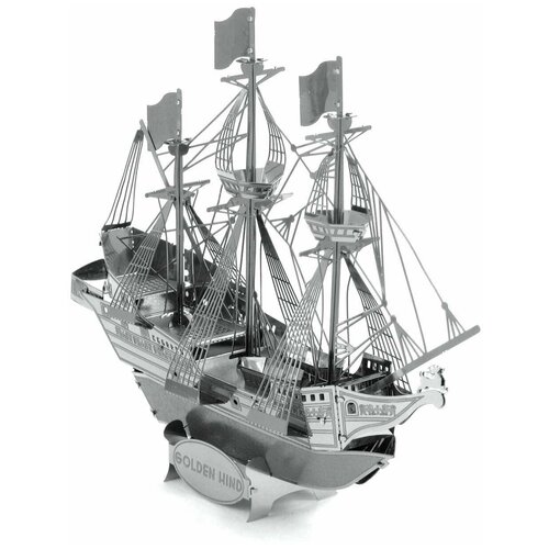 Металлический конструктор / Сборная модель / Конструктор 3D Metal Model / Корабль Золотая Лань