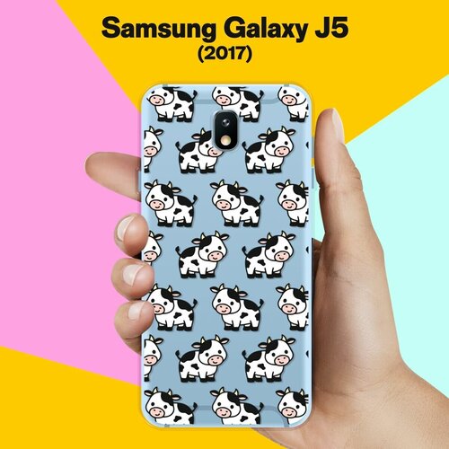 Силиконовый чехол на Samsung Galaxy J5 (2017) Коровы / для Самсунг Галакси Джей 5 2017 пластиковый чехол японское искусство на samsung galaxy j5 2017 самсунг галакси джей 5 2017
