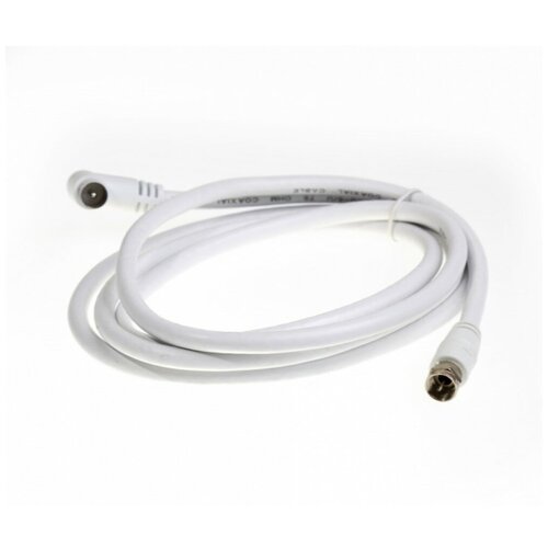 Антенный кабель SmartBuy, TV (M) - TV (F), угловой разъем, 1.8 м антенный кабель smartbuy k tv125 разъем m f угловой 5 метров
