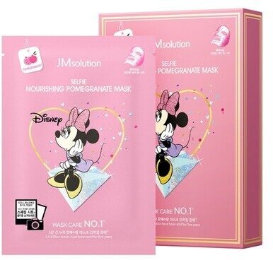 JMsolution Маска тканевая с гранатом – Disney collection selfie nourishing pomegranate mask, 30мл