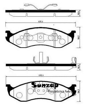 HSB HP1011 Колодки тормозные дисковые передн JEEP: CHEROKEE 90-01 GRAND CHEROKEE 91-99 WRANGLER 90-01 \ KIA: CARNIVAL 98-01