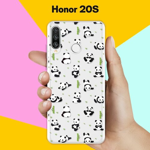 Силиконовый чехол Панды на Honor 20s